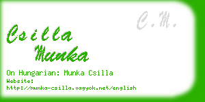 csilla munka business card